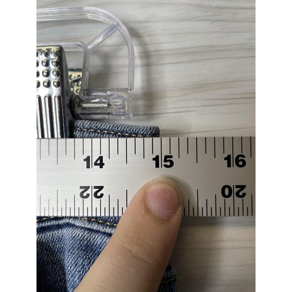 Levis 721 High Rise Skinny Jeans Womens 30 Distressed Frayed Hem Stretch Denim - Picture 4 of 15